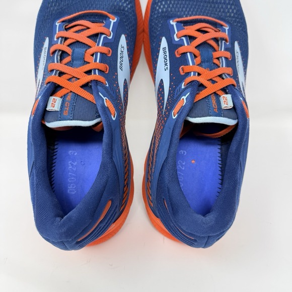 Brooks Adrenaline GTS 22 Men 12.5 Blue Orange Running Shoes No Insoles Stability